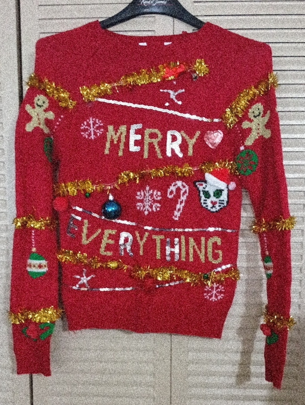 Red "Merry Everything" Holiday Sweater